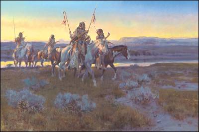 Piegans  by Charles Russell, 1916